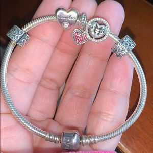 Pandora bracelet and charms